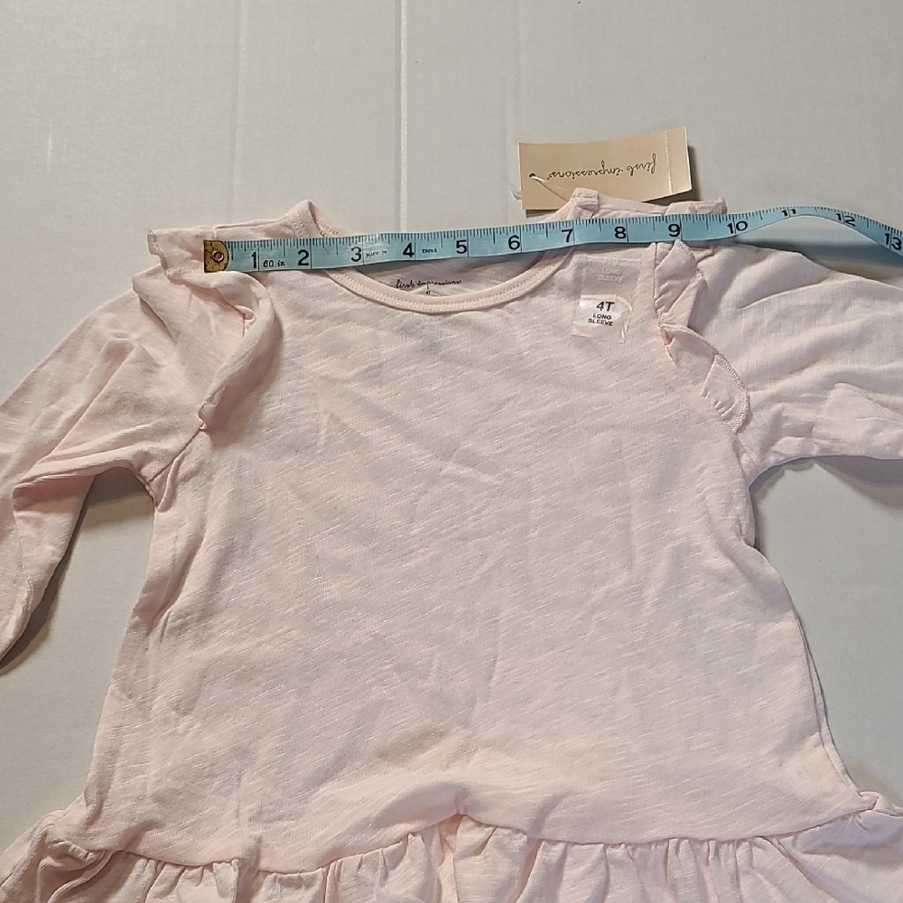 First Impressions Cute & Adorable Ruffled Pink Long Sleeve Kids Top NWT Size 4T - Picture 5 of 9